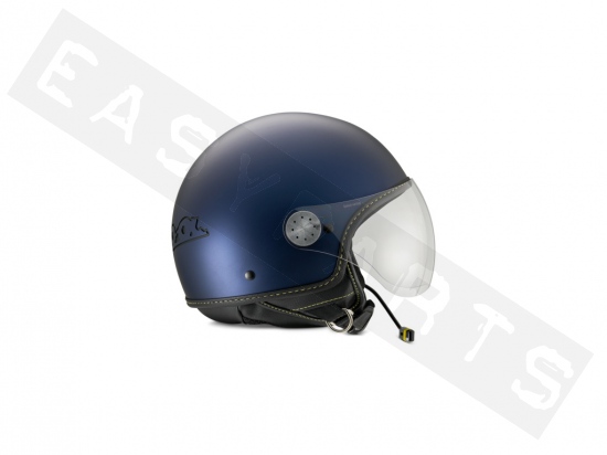 Helm Demi Jet VESPA Visor 4.0 BT (Bluetooth) matt blau (DY)